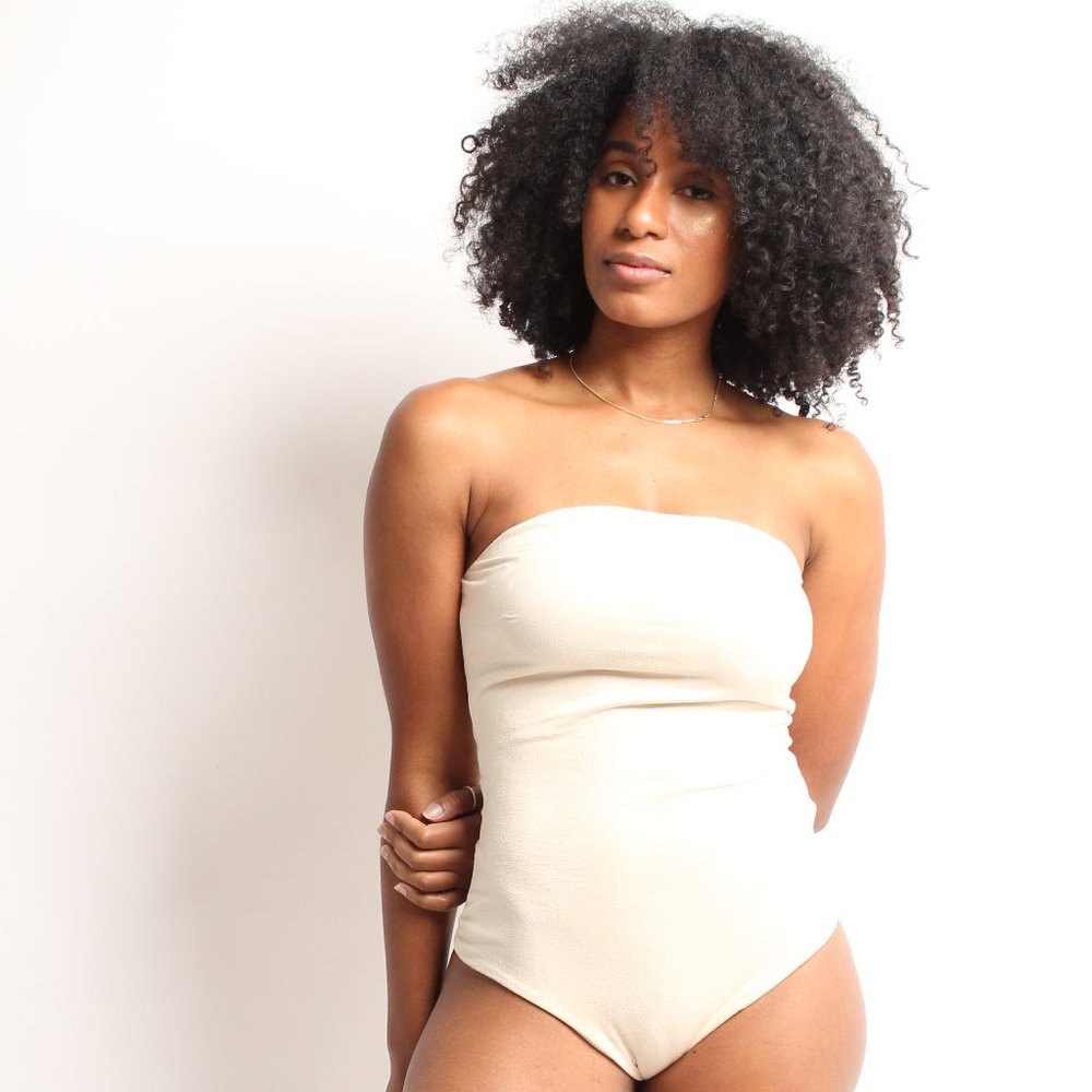 Suede Strapless Bodysuit